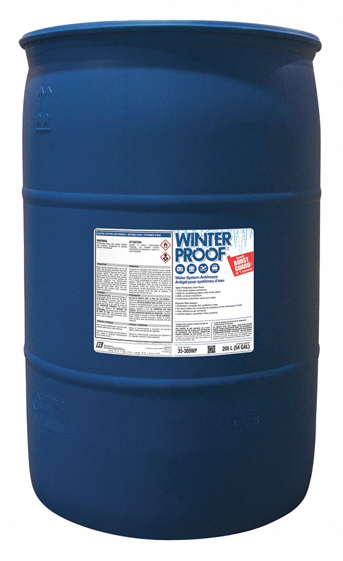 ANTIFREEZE, WATER SYSTEM, READY-TO-USE, FREEZING POINT 8.2 ° F, PURPLE, 205 L DRUM