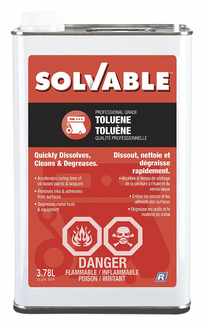 TOLUENE, SOLVENT/THINNER, 3.78 LITRES