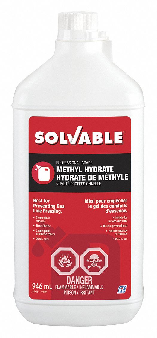 METHYL HYDRATE, SOLVABLE, 99.9% PURE, FORMULA CH3OH/APHA N, CAS 67-56-2, 950 ML, PLASTIC BTL