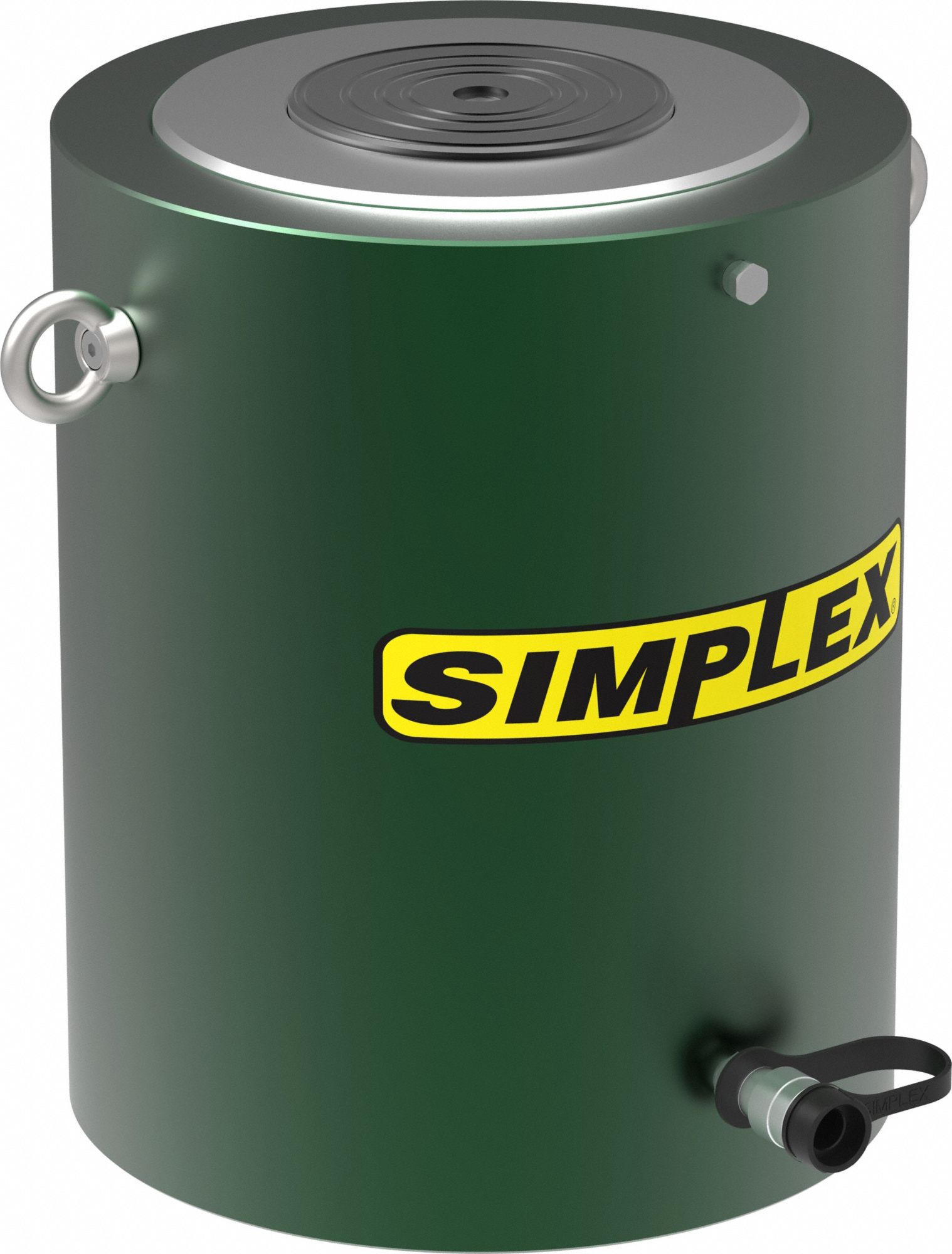 SIMPLEX Hydraulic Ram: Single Acting, 575 ton Nominal Capacity, 12 in Nominal Stroke Lg, Steel (MPN RCX50012). Key specifications — attr98927: SIMPLEX.