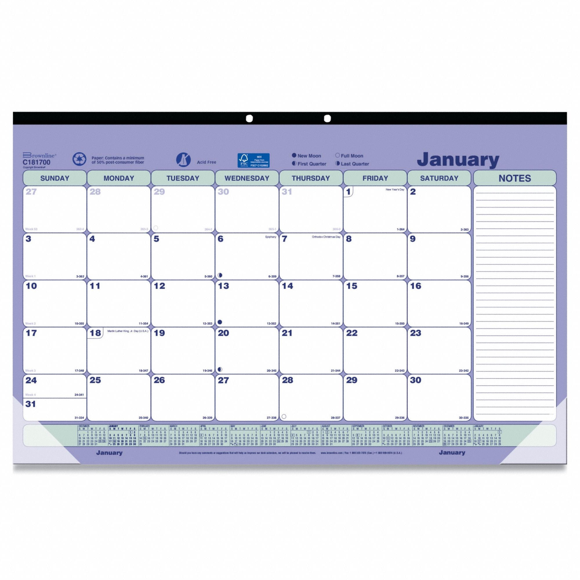 Monthly Desk Pad Calendar