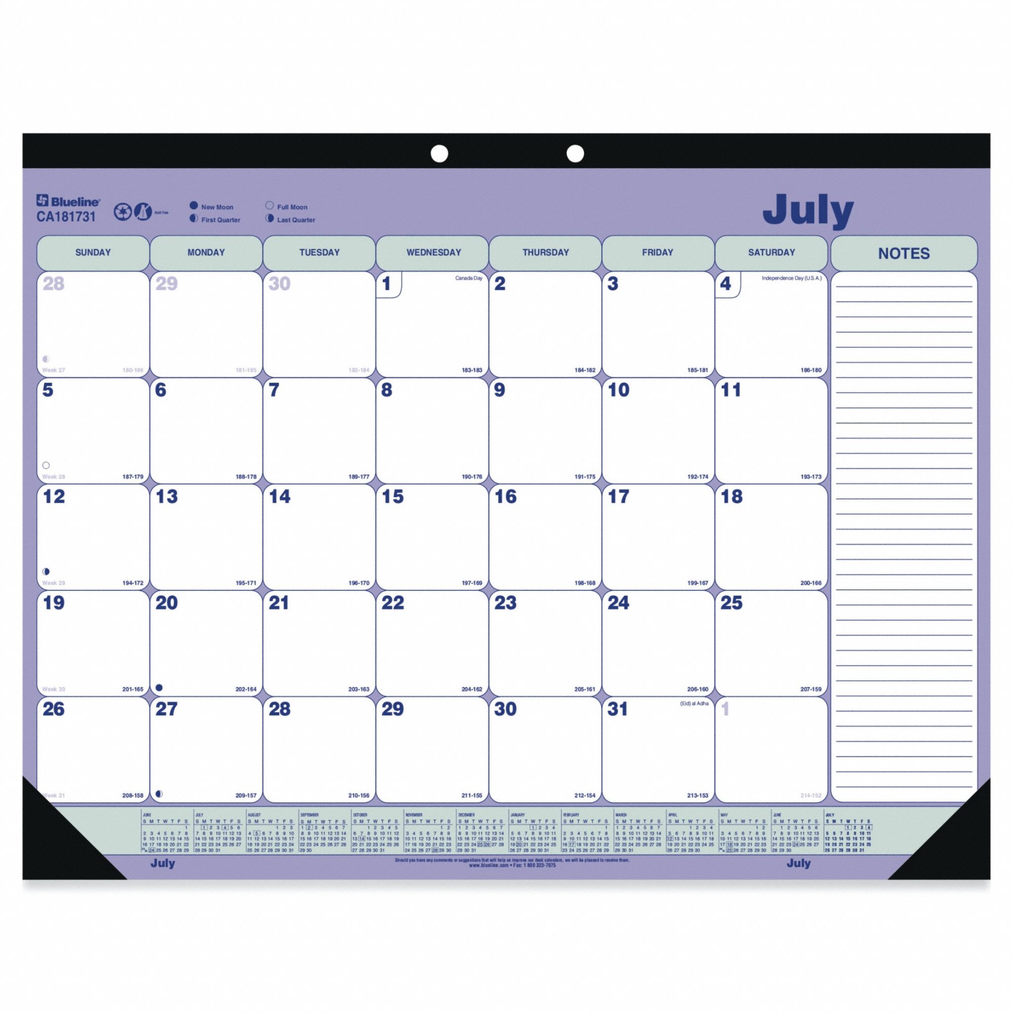 Desk Pad Monthly Academic