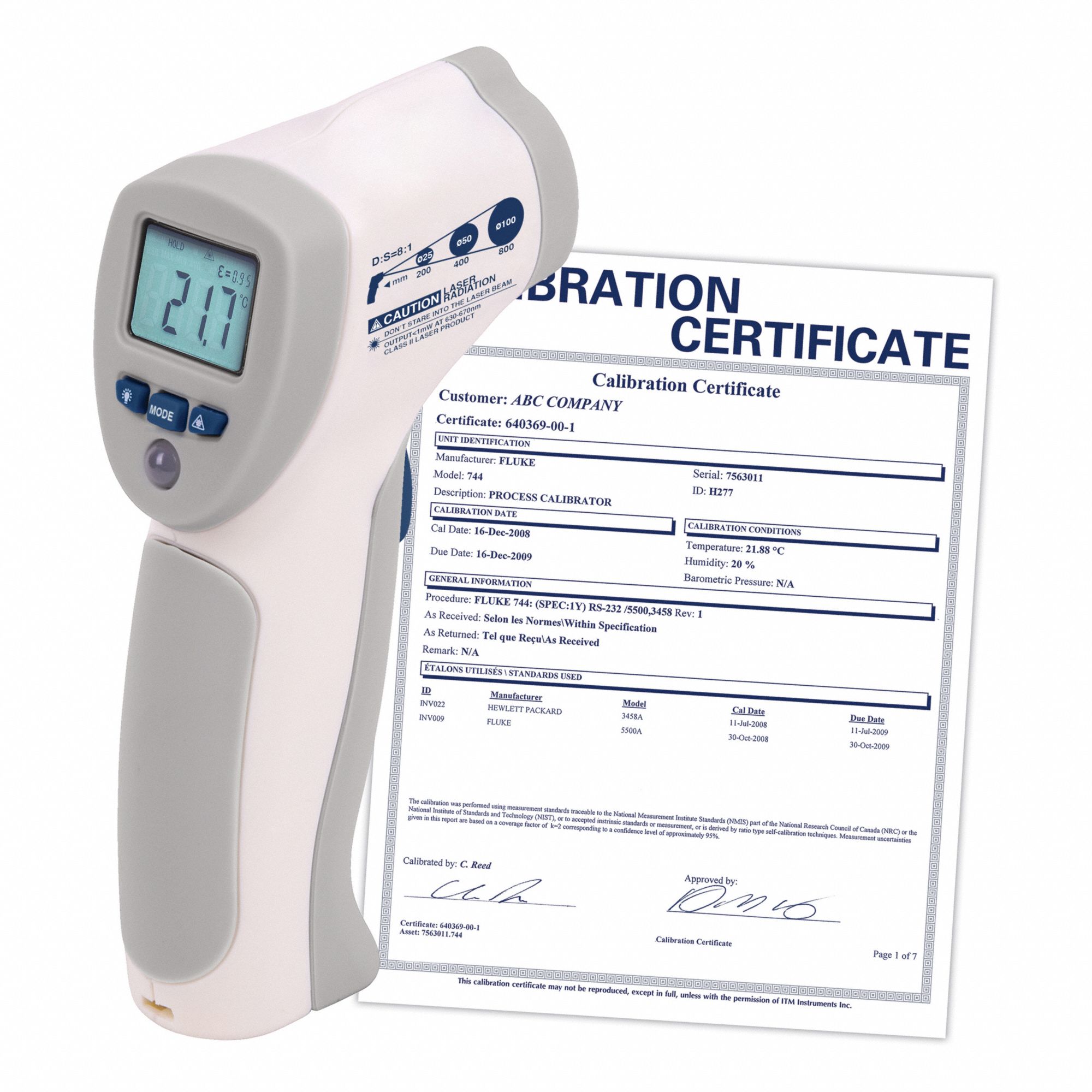 THERMOMÈTRE ALIMENTAIRE,A/ CERTIFICAT/ÉTUI NIST,LCD,PLG DE TEMP -58 ° F À 392 ° F
