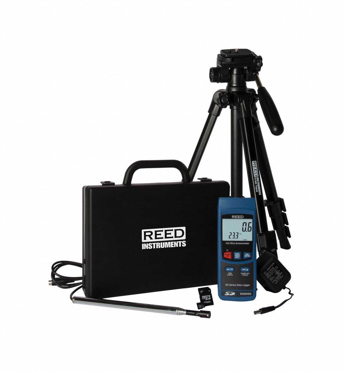 HOT WIRE THERMO-ANEMOMETER KIT W/TRIPOD