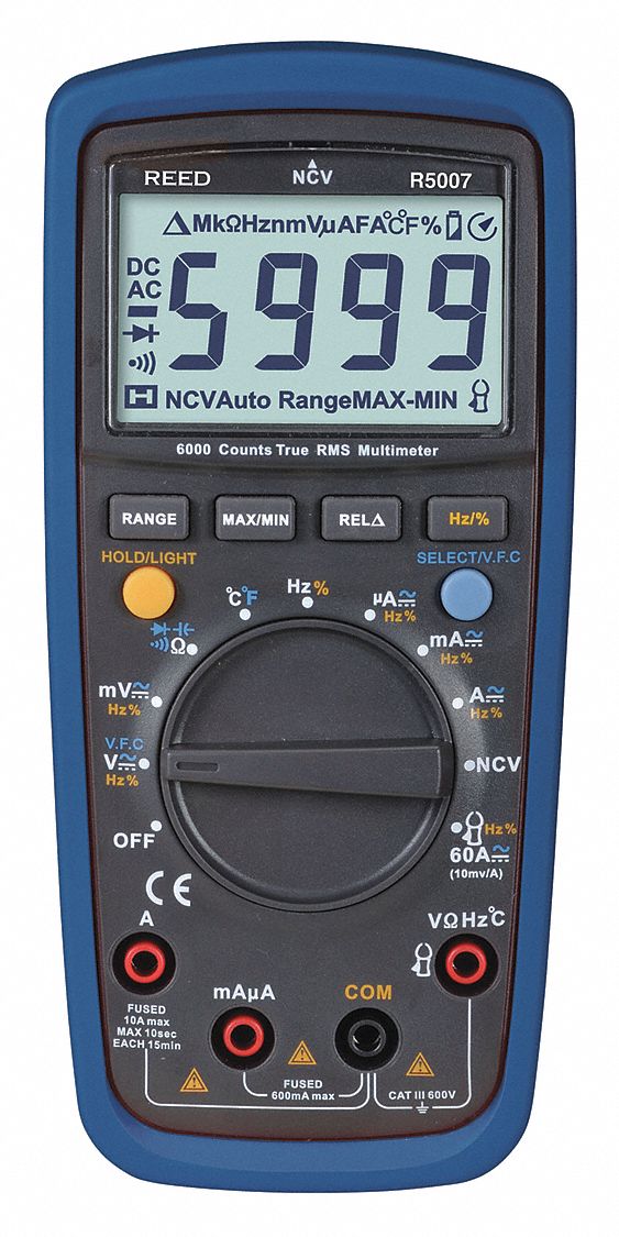 DIGITAL MULTIMETER,TRMS,AC/DC,600V