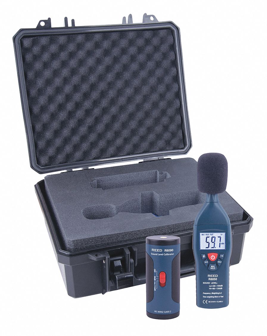 SOUND LEVEL METER KIT, LCD, 9V, 30 TO 130 DB/RES 0.1 DB, 31.5HZ TO 8KHZ, RESP 500 MS