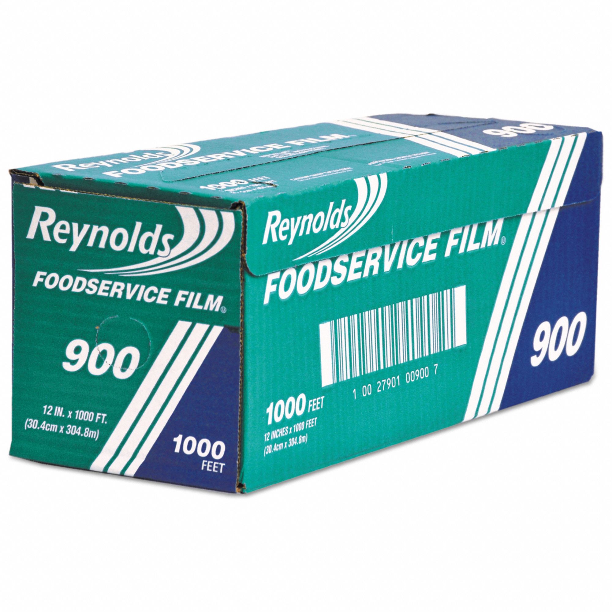 Film Wrap Roll: Medium Wt, No Fold, 12 in Sheet Wd, 1,000 ft Sheet Lg, 1 Sheets