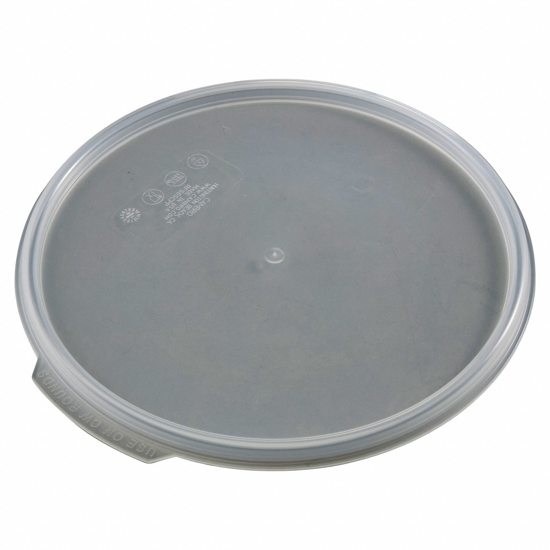 Seal Lid: 6 qt_8 qt Capacity, Clear Body, Polycarbonate, NSF Certified, Clear