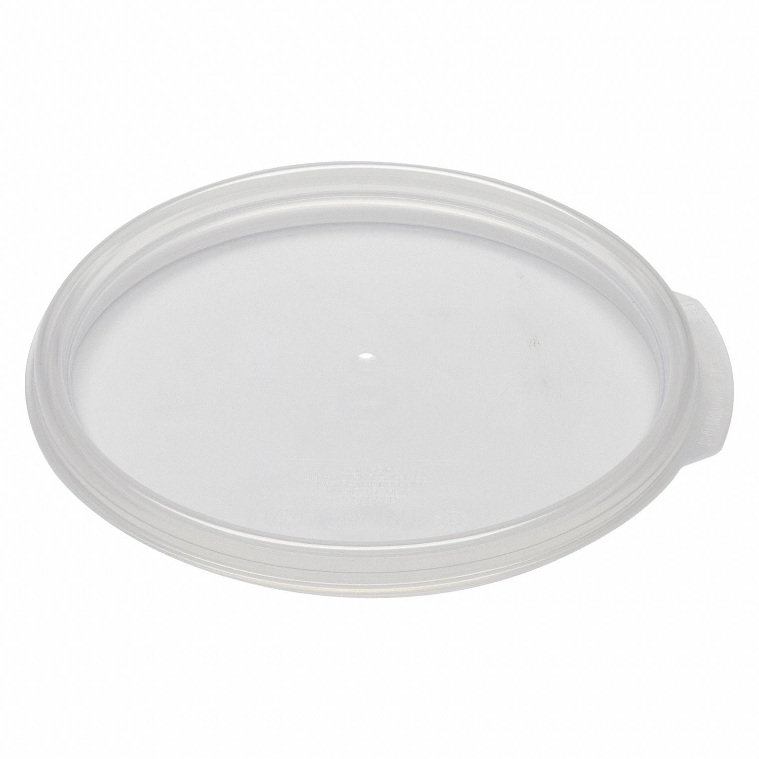 Food Storage Container Lid: 1 qt Capacity, Clear Body, Clear Lid, Plastic, NSF Certified