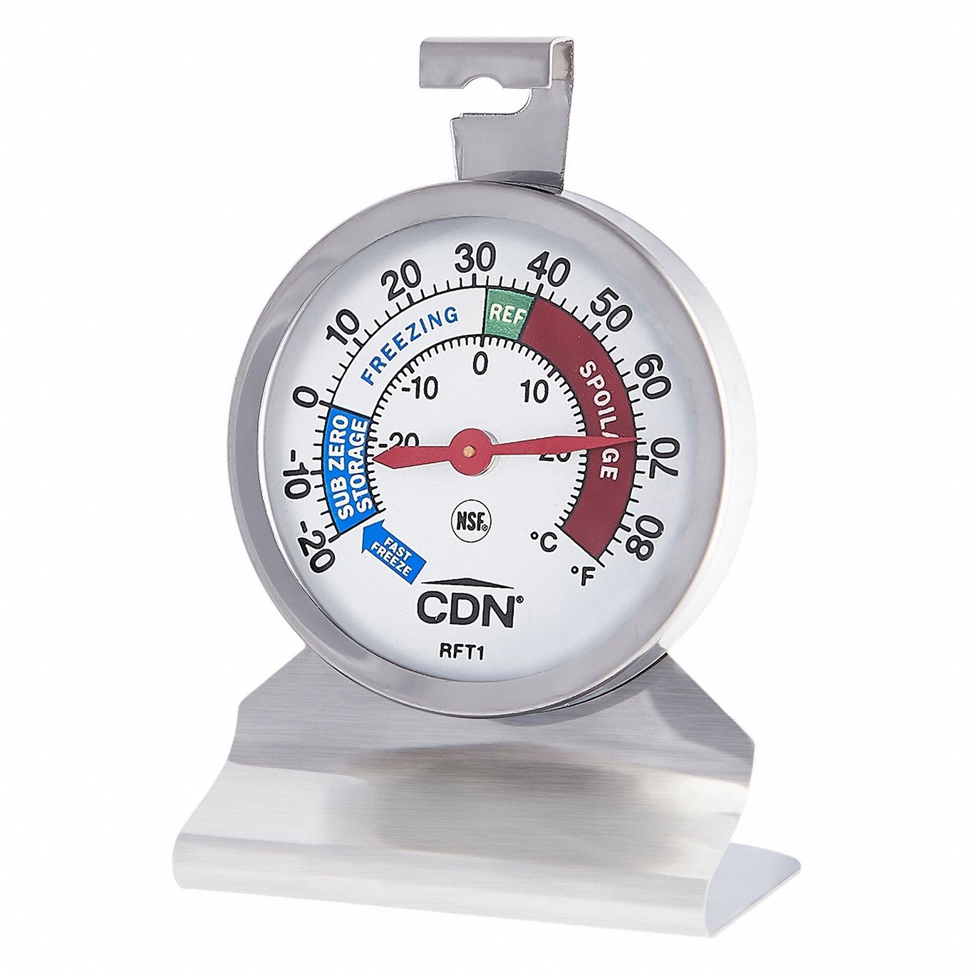 CDN, Refrigerator/Freezer, Analog, Refrigerator/Freezer Thermometer 817PX9RFT1 Grainger