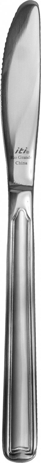Dinner Knife: Rio Grande, 18/0, Stainless Steel, 8 3/8 in Overall Lg, Silver