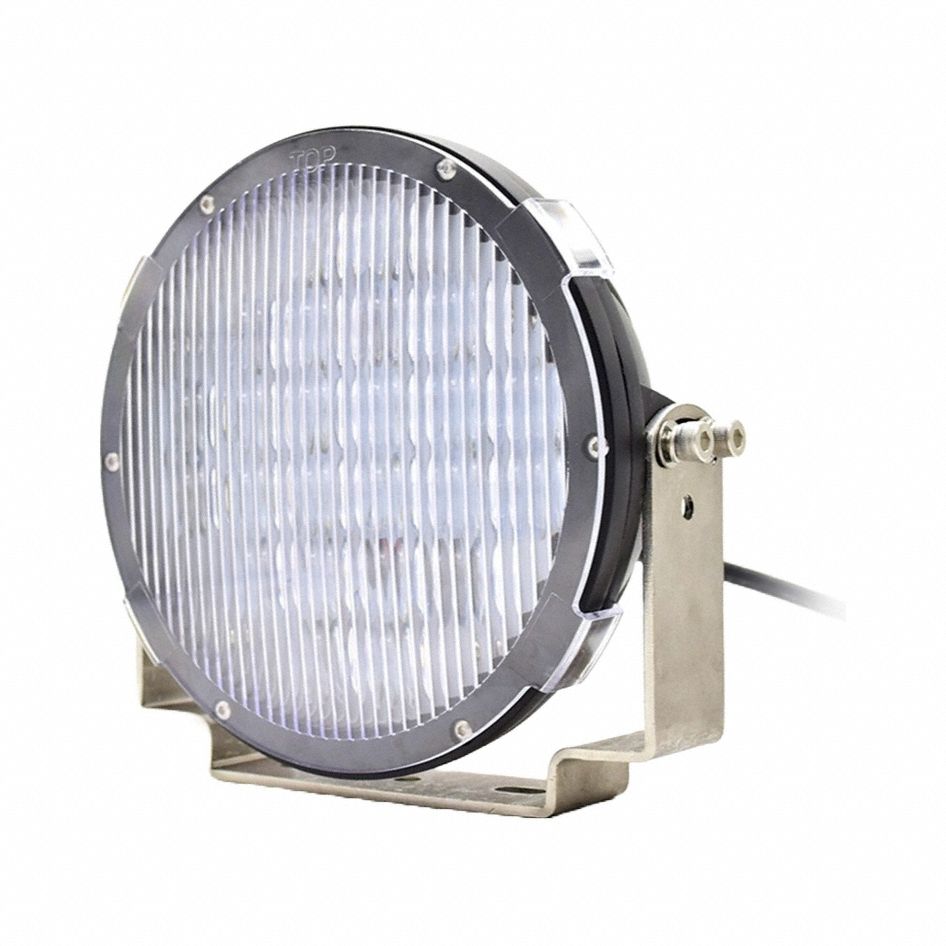 Overhead Crane Safety Light: RH-CRANELIGHT, Black, Aluminum, High-Visibility, Round