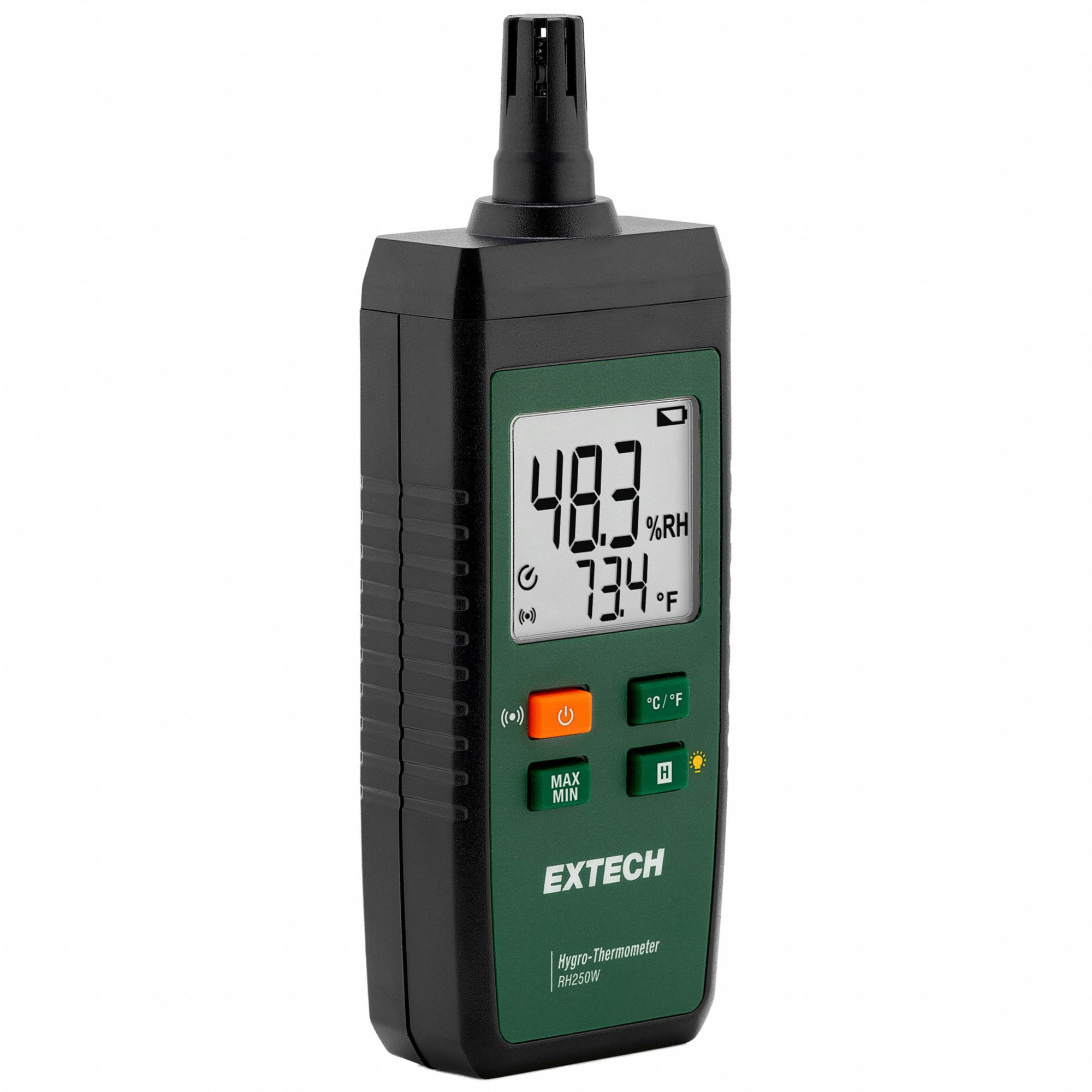 HYGRO THERMOMETER,5-29/32 IN H,LCD
