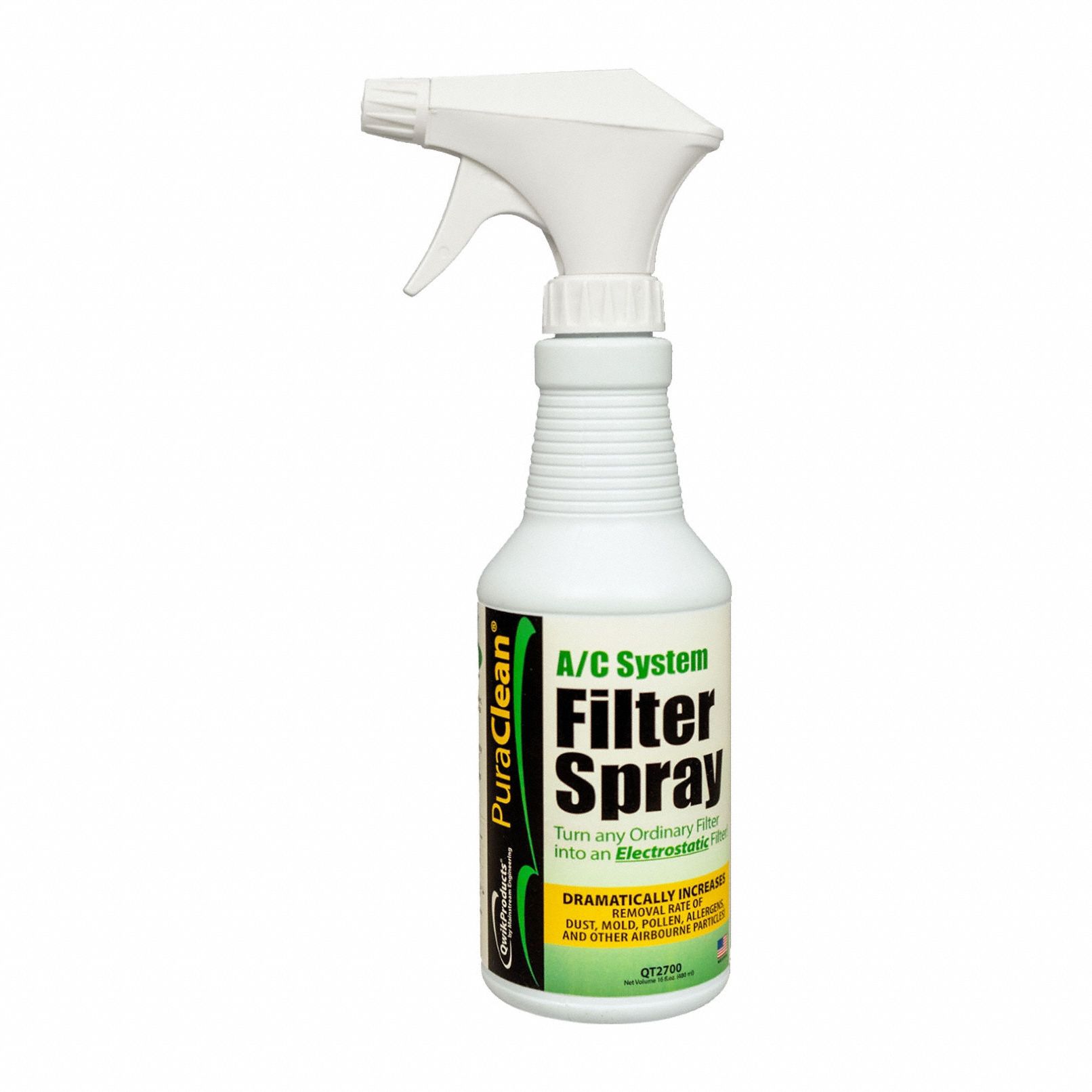 Filter Electrostatic Enhancer: Spray Bottle, 16 oz, Unscented