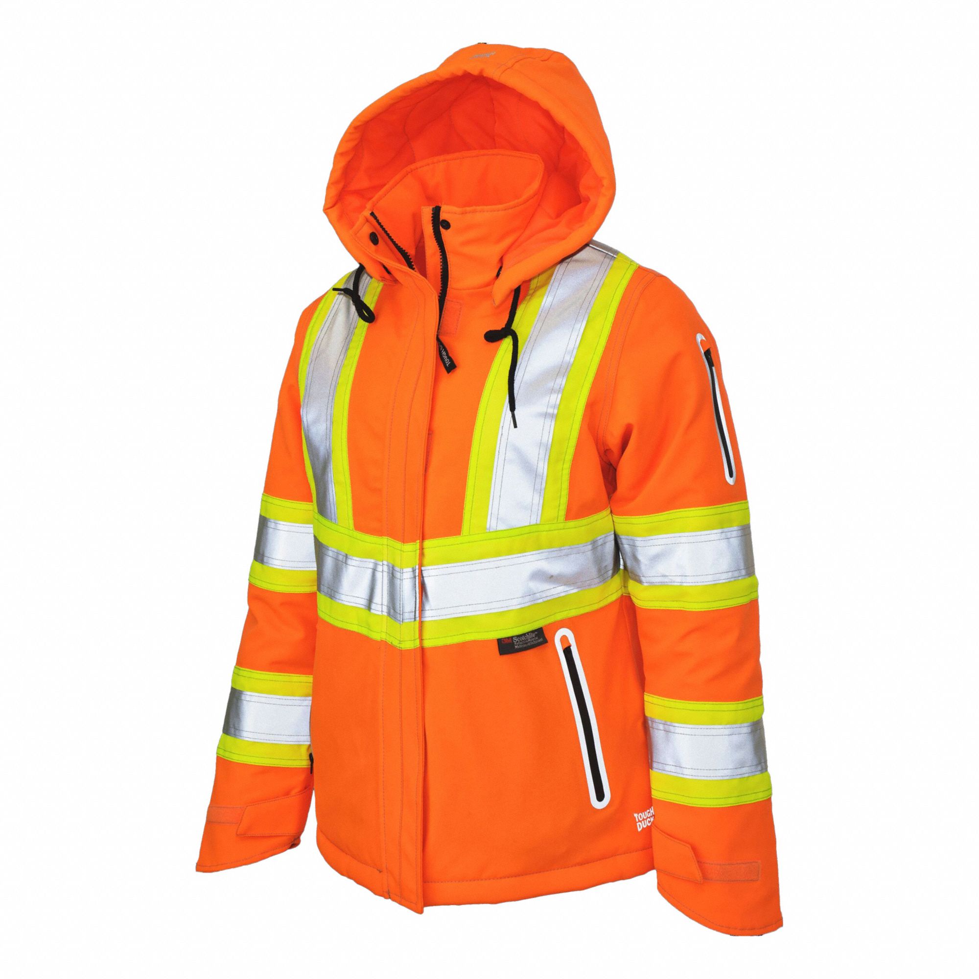 VESTE, POLYESTER, ORANGE, TAILLE P