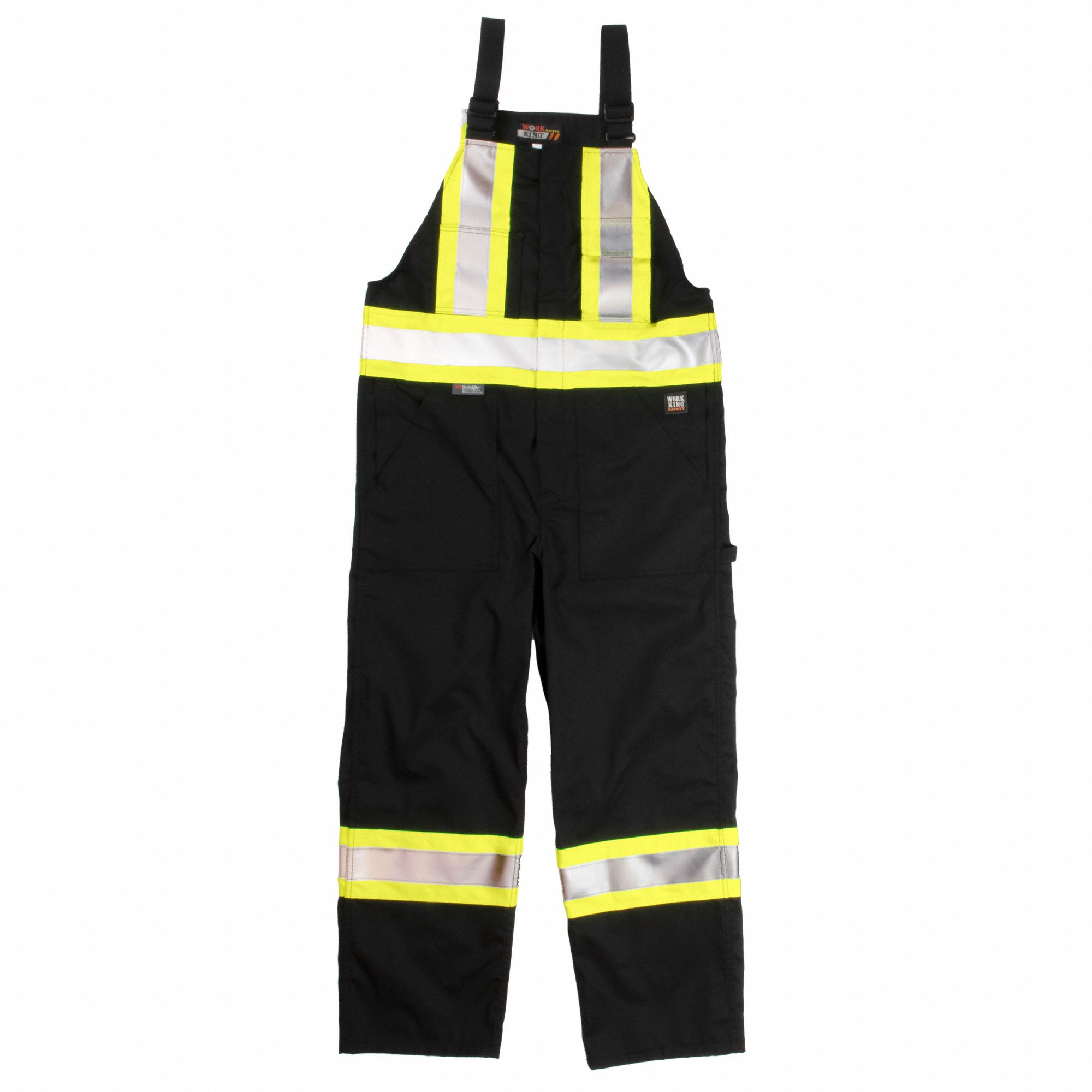 TOUGH DUCK UNLINED SAFETY OVERALL,BLACK,S - High-Visibility Pants, Overalls  & Gaiters - RICS76911BLACKS