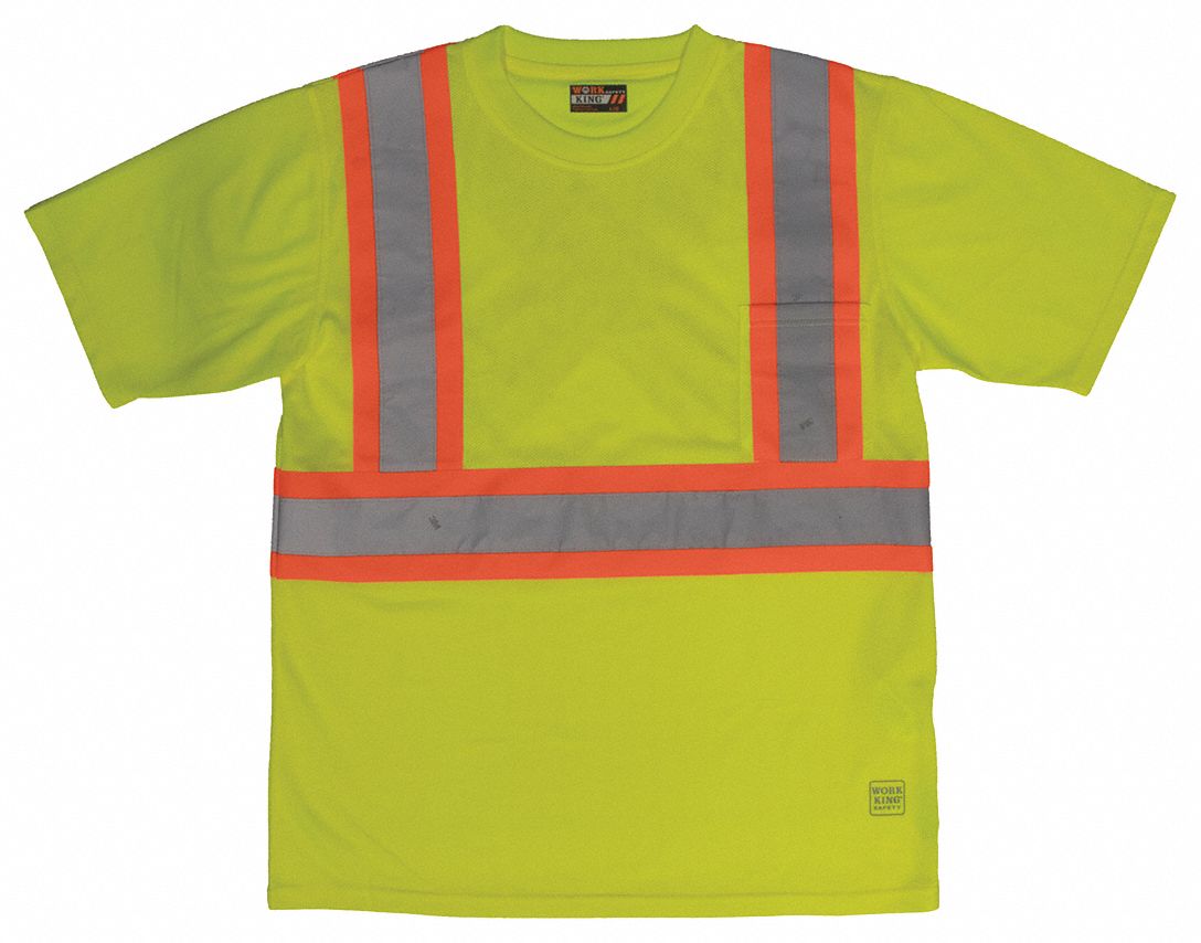 TOUGH DUCK S/S SAFETY T-SHIRT W/POCKET,FLGR,4XL - T-Shirts - S39231-4XL-FLGR - Grainger, Canada