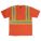 MEN'S SAFETY T-SHIRT, ORANGE, 5XL, 100% POLYESTER MICRO MESH, 3.6 OZ, ANSI CLASS 2