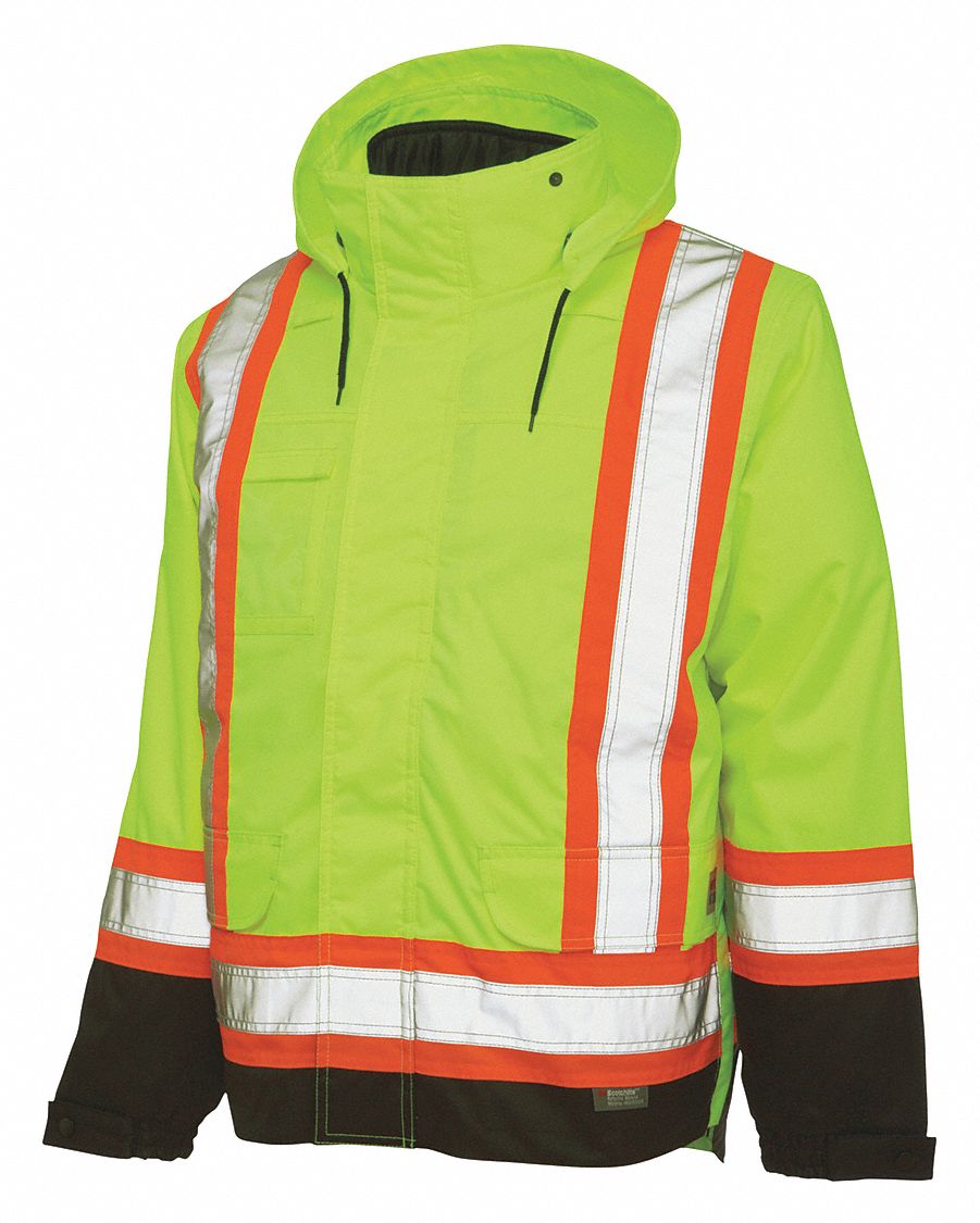 MEN'S PARKA, 6XL, GREEN, 100% POLYURETHANE COATED POLYESTER, 100% POLYESTER LINING