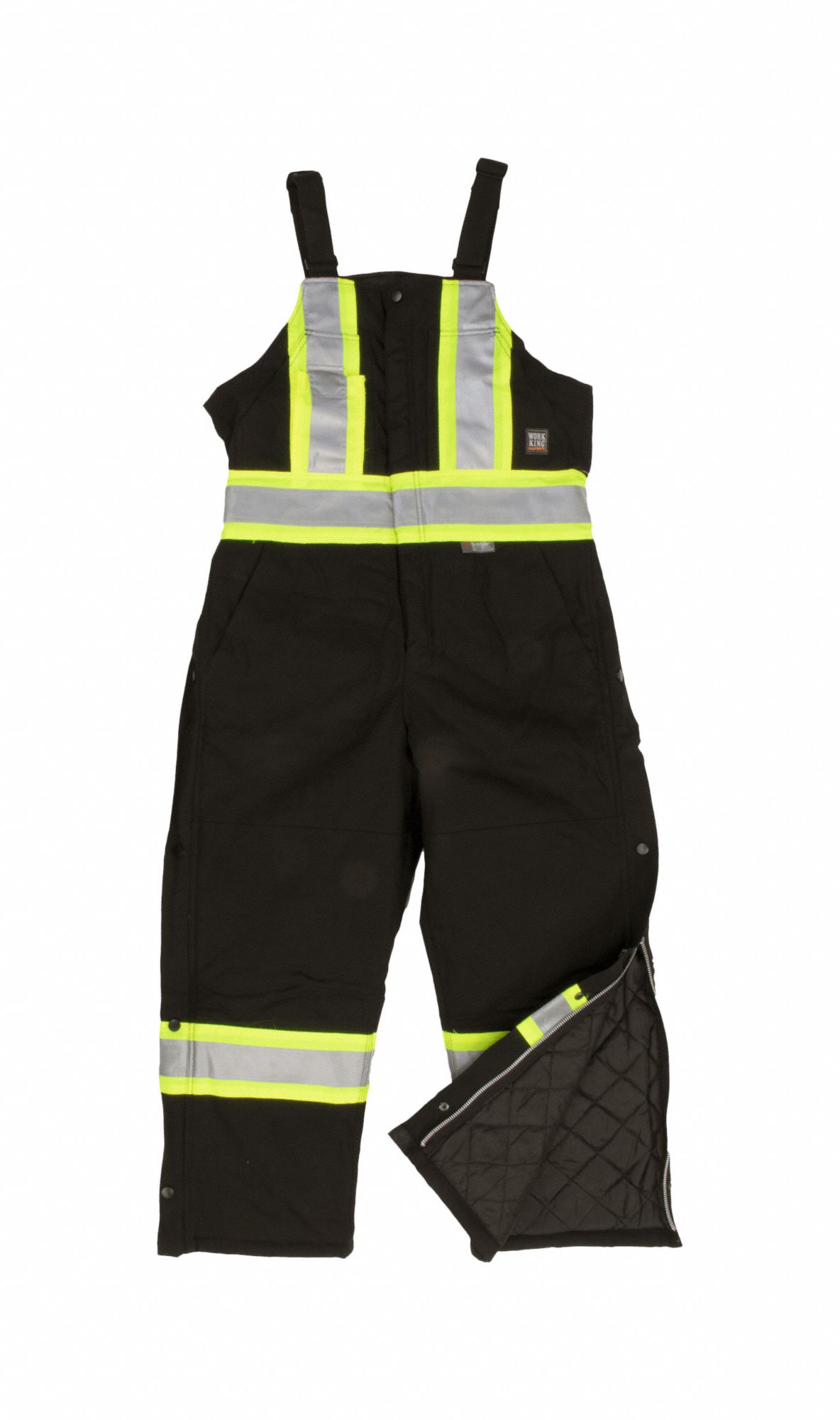 INSULATED SAFETY OVERALL,BLACK,4XL