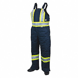 INSULATED SAFETY OVERALL,BLACK,3XL