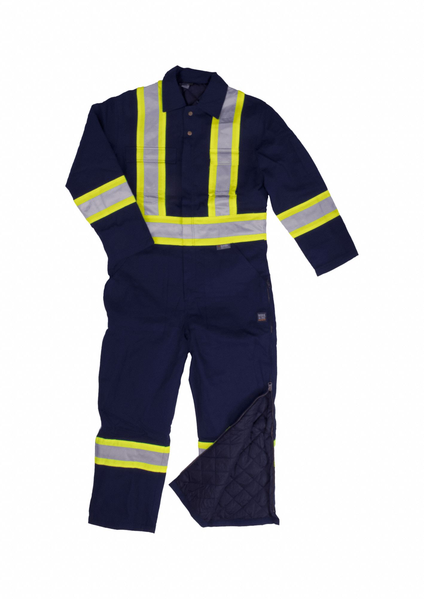 INSULATED SAFETY COVERALL,NAVY,5XL