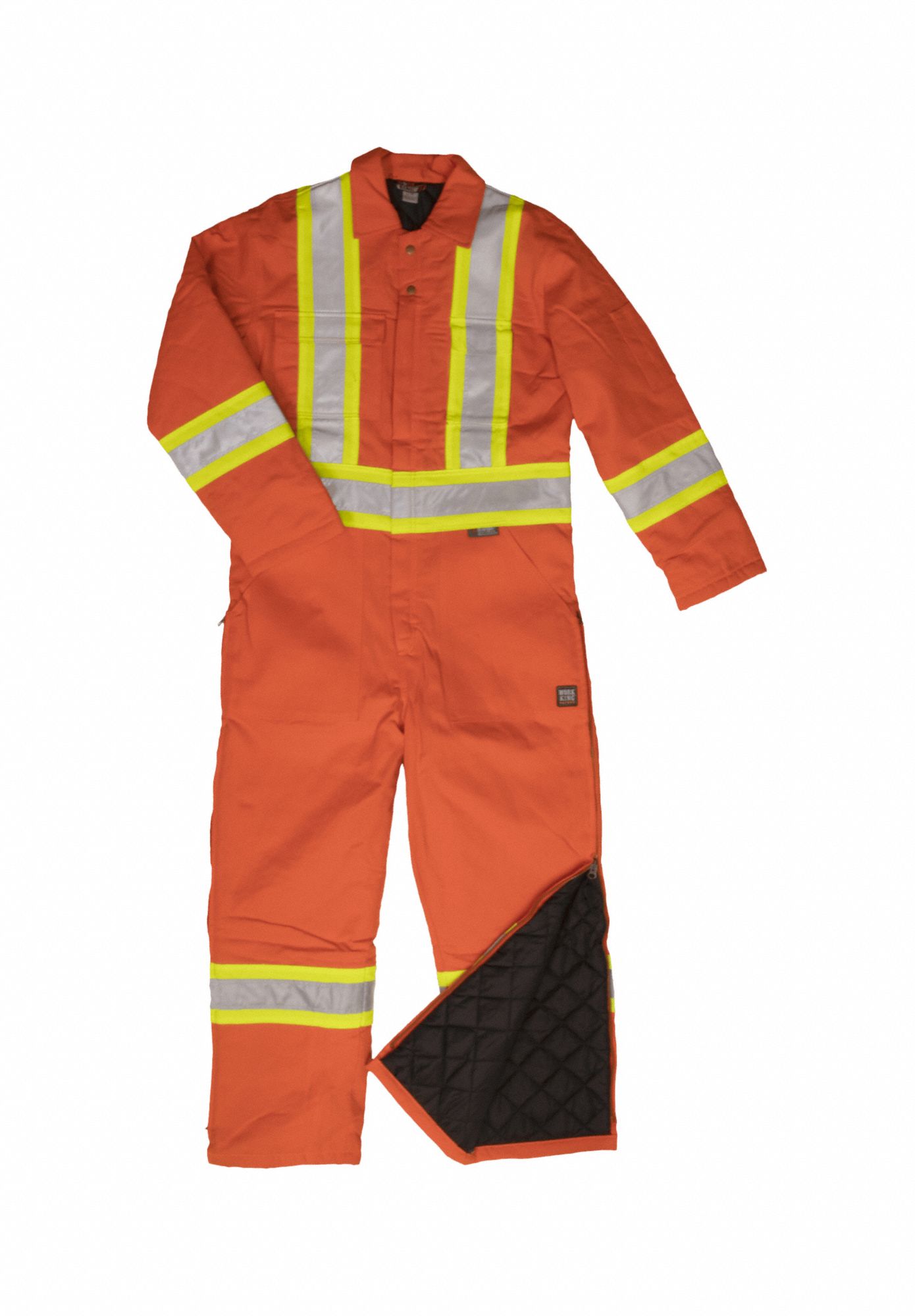 INSULATED SAFETY COVERALL,ORG,XS