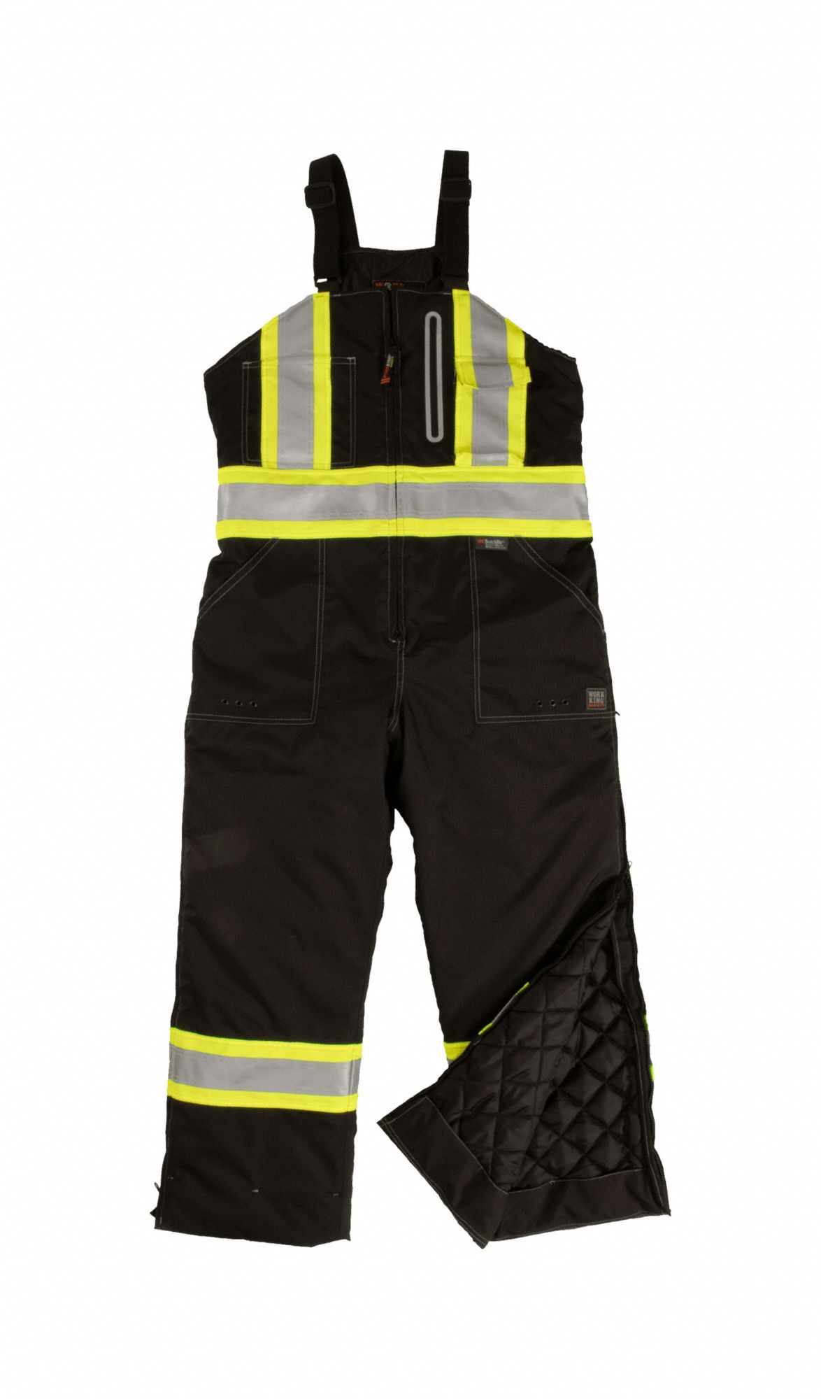 INSULATED RIPSTOP SAFETY BIB,FLGR,4XL