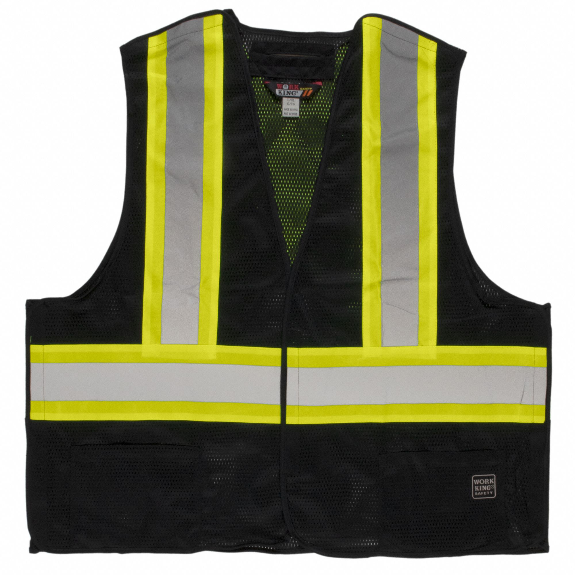 5-PT TEARAWAY SAFETY VEST,FLOR,4XL