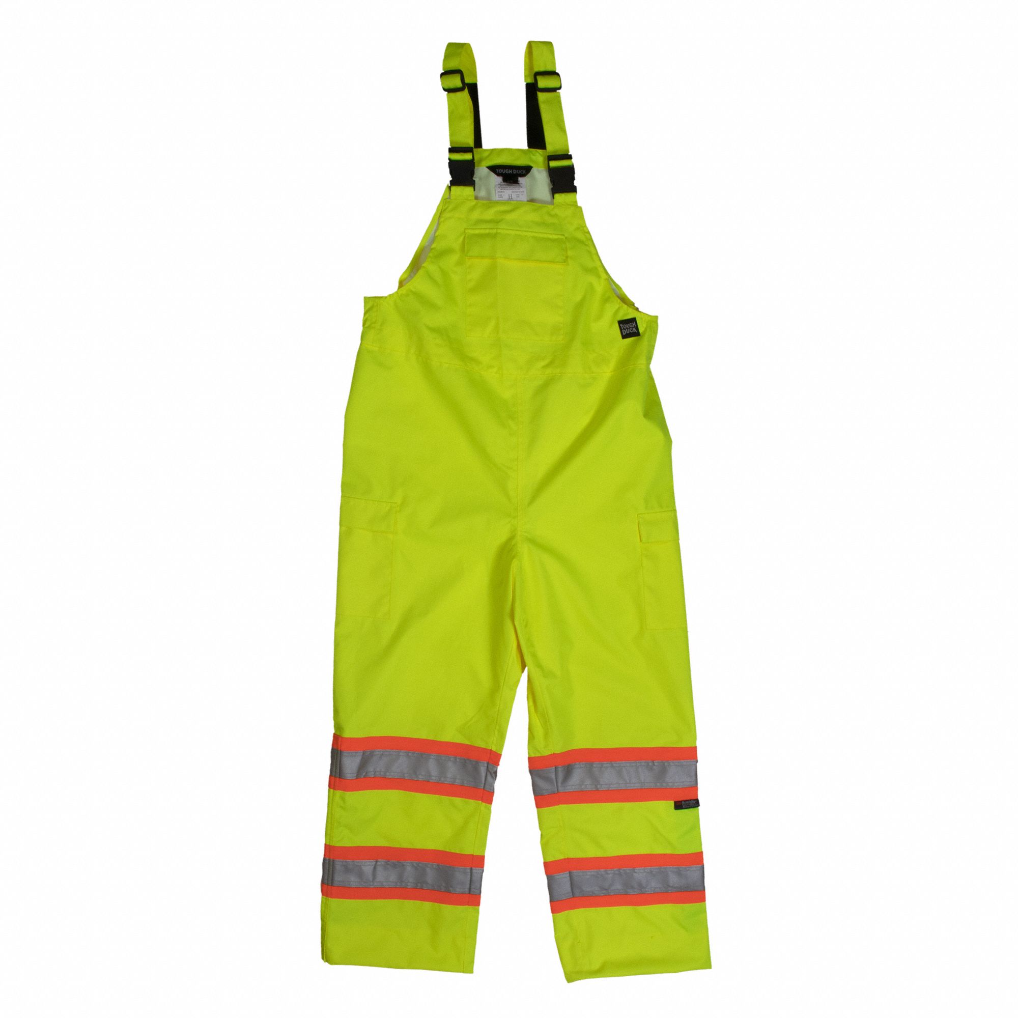 SAFETY RAIN BIB OVERALL,FLGR,S