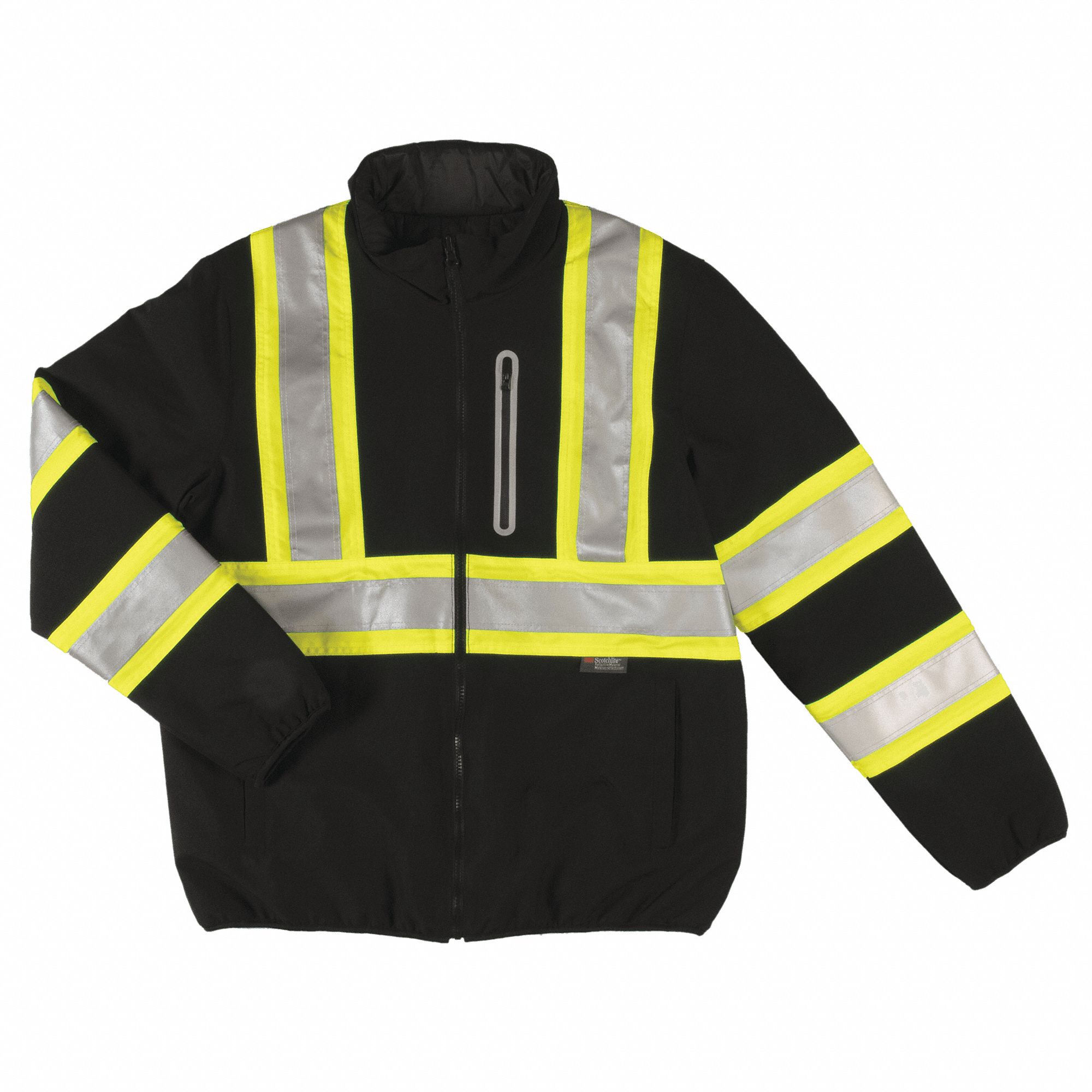 MEN'S SJ27 RAIN JACKET, ORANGE, XS, POLYESTER, 300D, HI-VIS, RESISTS: WATER, ANSI CLASS 1