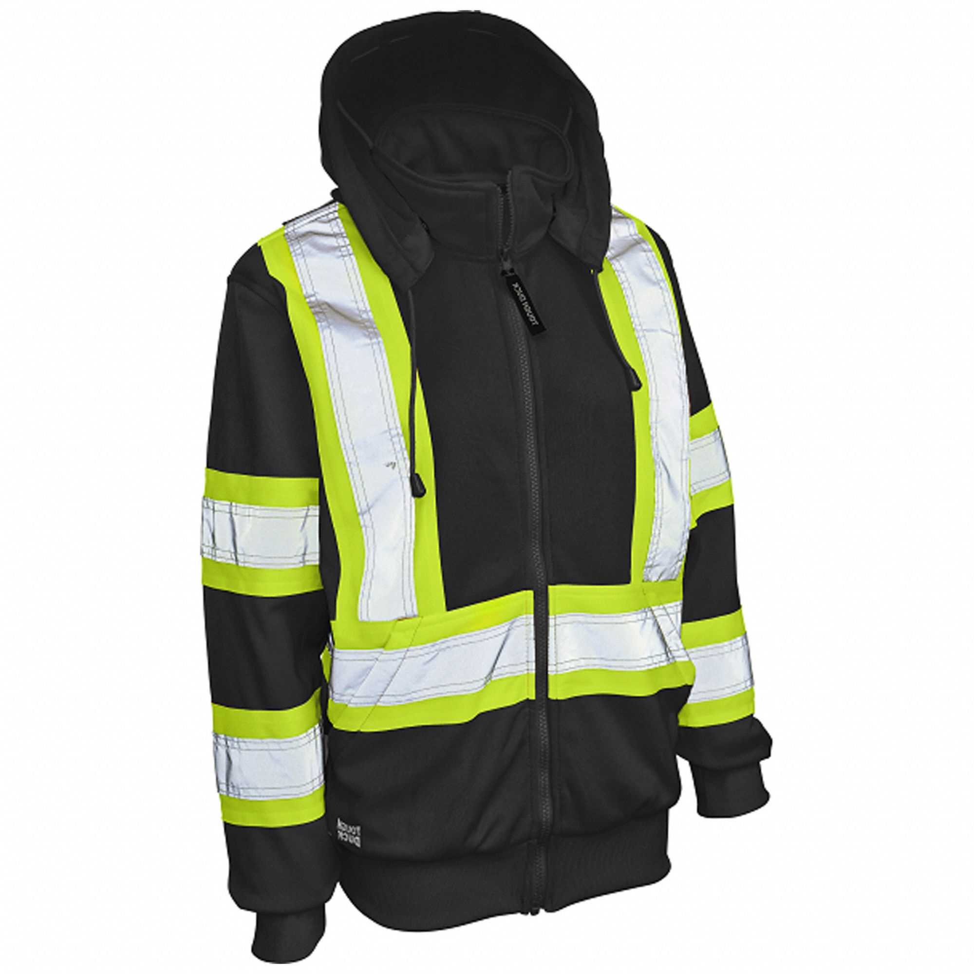 VESTE HAUTE VISIBILITÉ FEMME,M,NOIRE,100% POLYESTER,BANDE RÉFLÉCHISSANTE SCOTCHLITE,FERMETURE À GLISSIÈRE