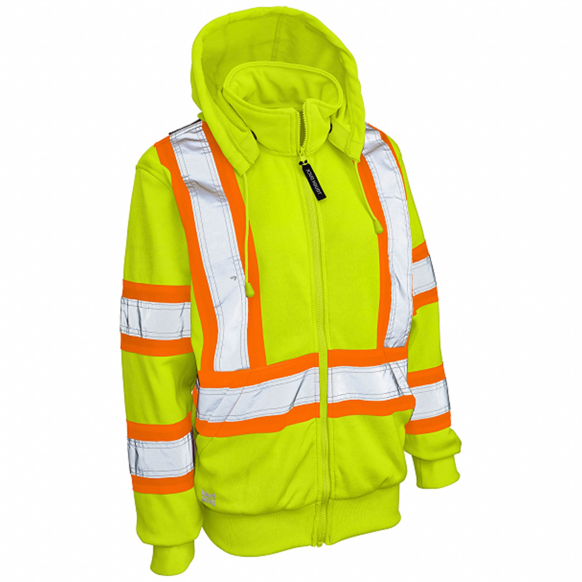 VESTE HTE VISIBILIT&Eacute; FEMME,2TG,VERTE,100% POLYESTER,BANDE R&Eacute;FL&Eacute;CHISSANTE SCOTCHLITE,GLISSI&Egrave;RE