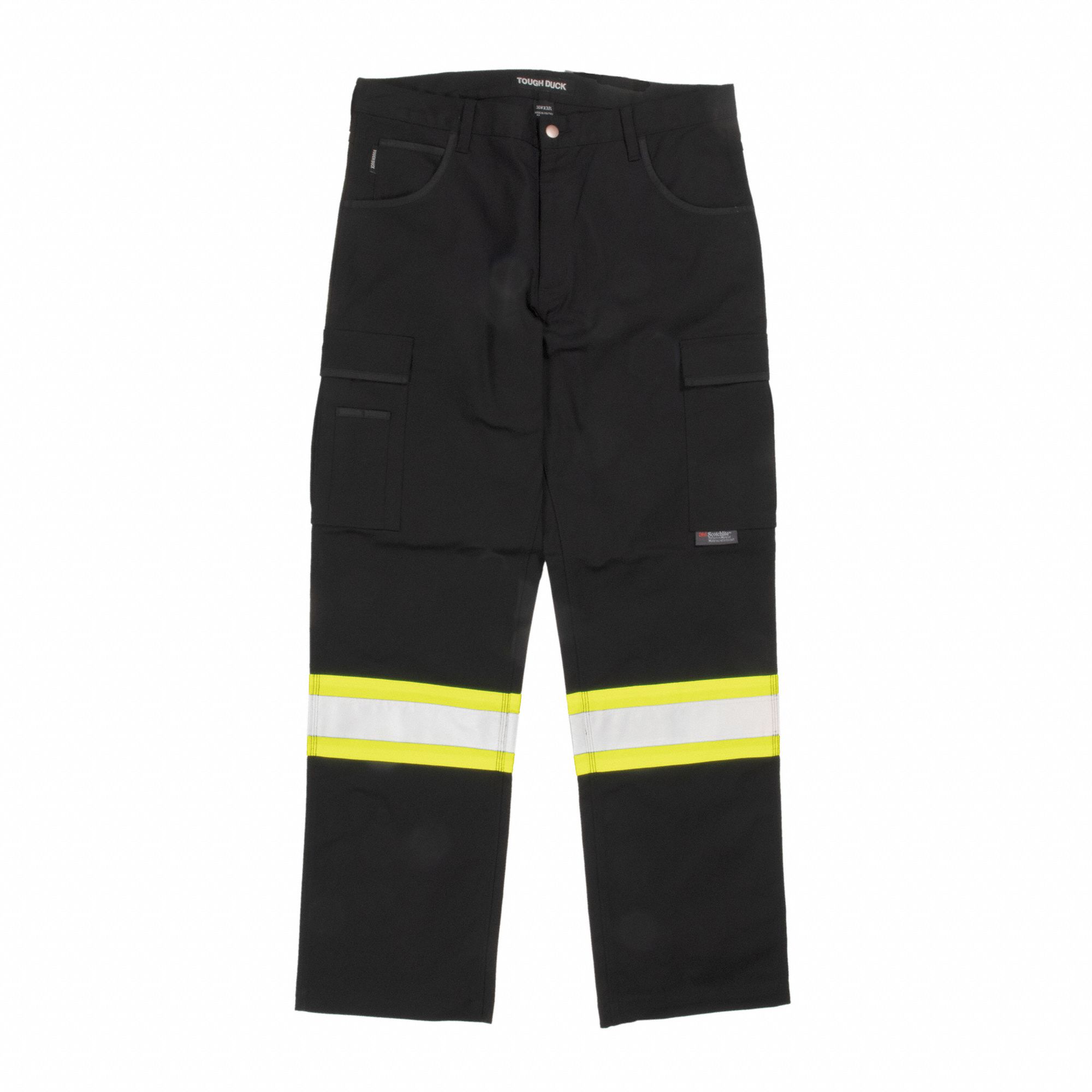 FLEX TWILL SAFETY CARGO PANT,BLK,36X30