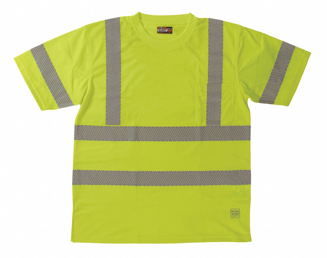 TOUGH DUCK SHORT-SLEEVE SAFETY T-SHIRT, 2XL, GREEN, POLYESTER,