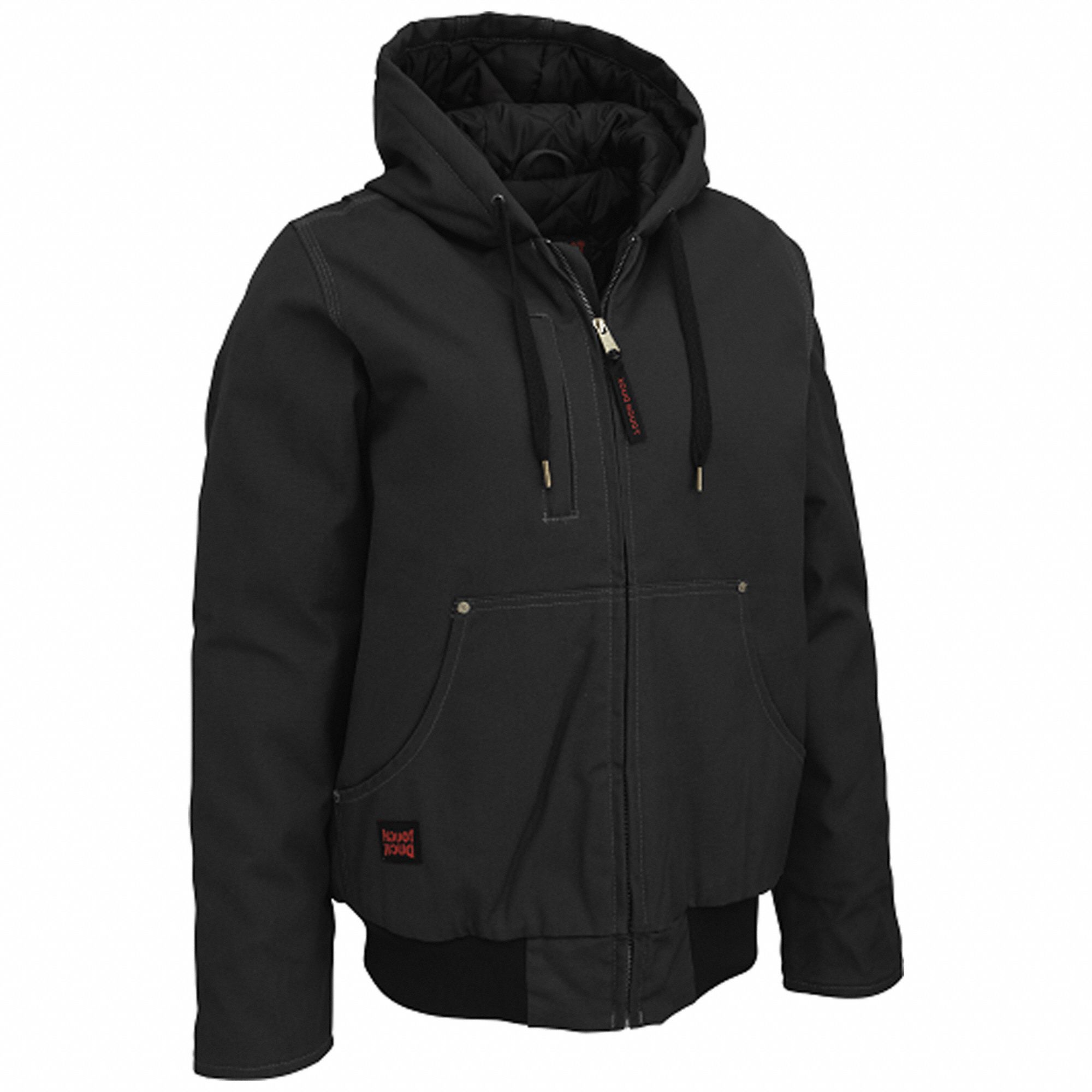 PARKA TOUGH DUCK WJ321,FEMME,NOIRE,M,CAPUCHE FIXE,COTON/POLYESTER,SURJETÉE
