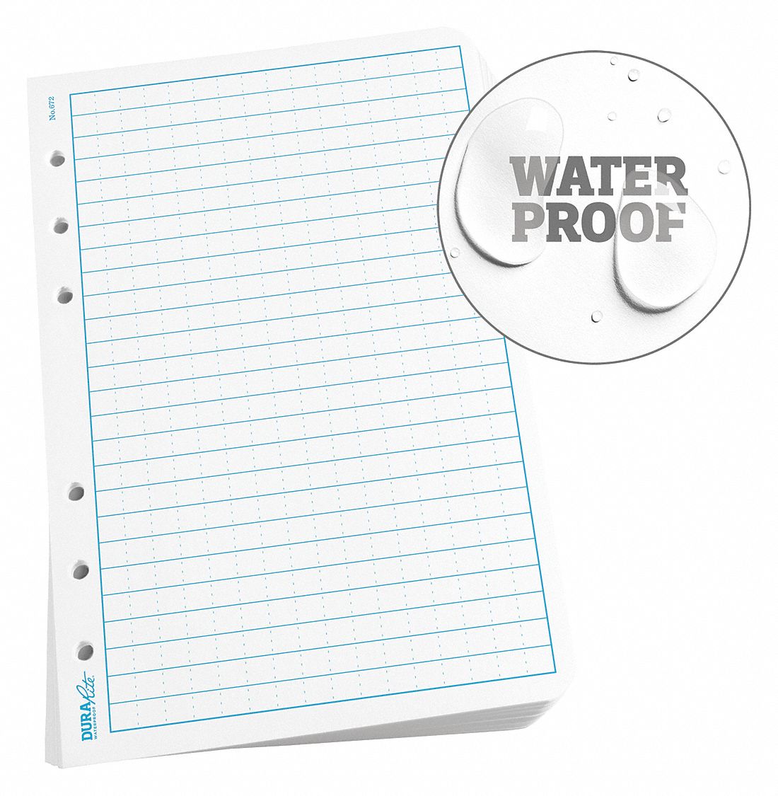 LOOSE LEAF PAPER,4-5/8 X 7 IN.,WHITE