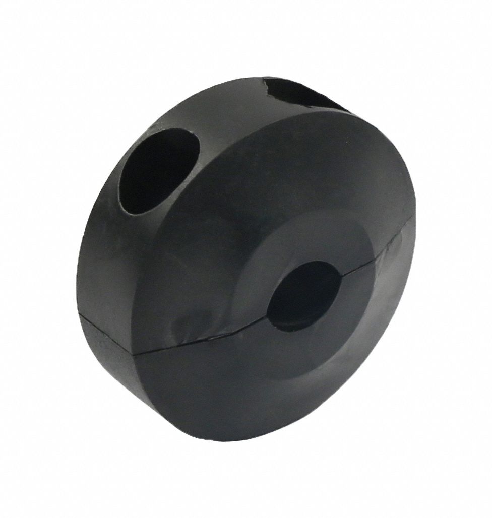 BUTÉE PARE-CHOCS RÉGLABLE,3/8 PO DIAM INTÉRIEUR DU TUYAU,2½ PO DE DIAMÈTRE EXTÉRIEUR,CAOUTCHOUC