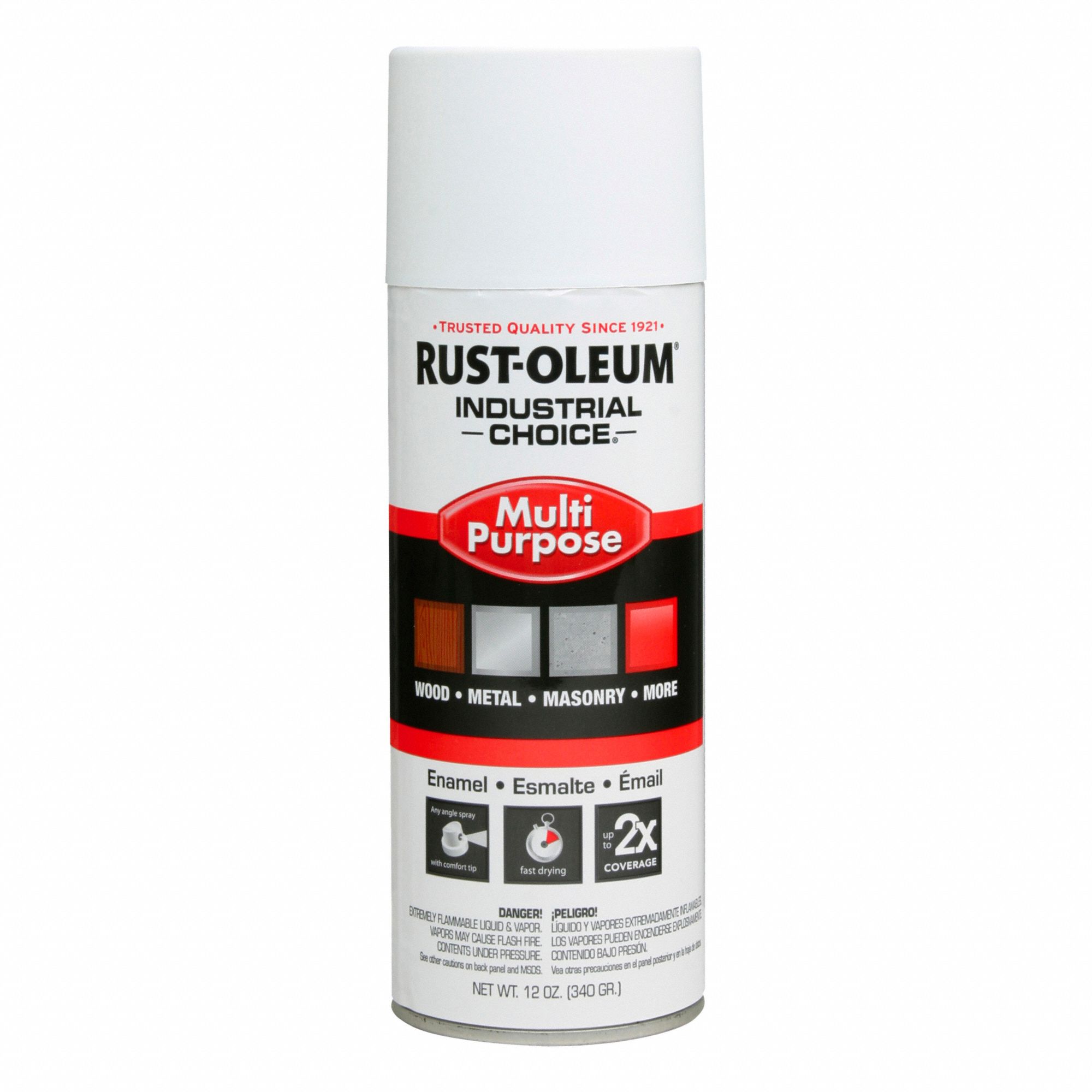 SPRAY PAINT,12 OZ,WHITE,SEMI GLOSS