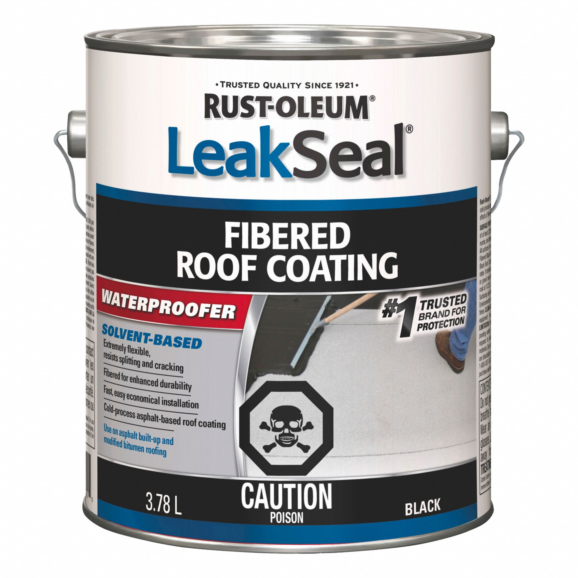 ROOF COAT,BLACK,3.78L