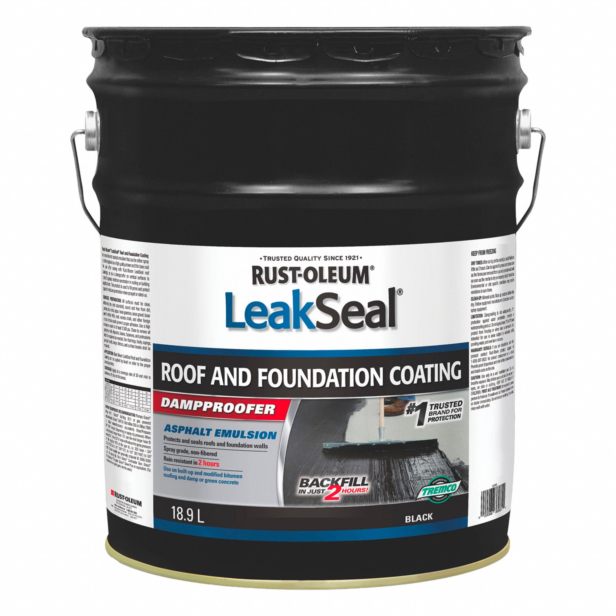 SEALER, DAMP-PROOFER, BLACK, 18.9 L, ASPHALT