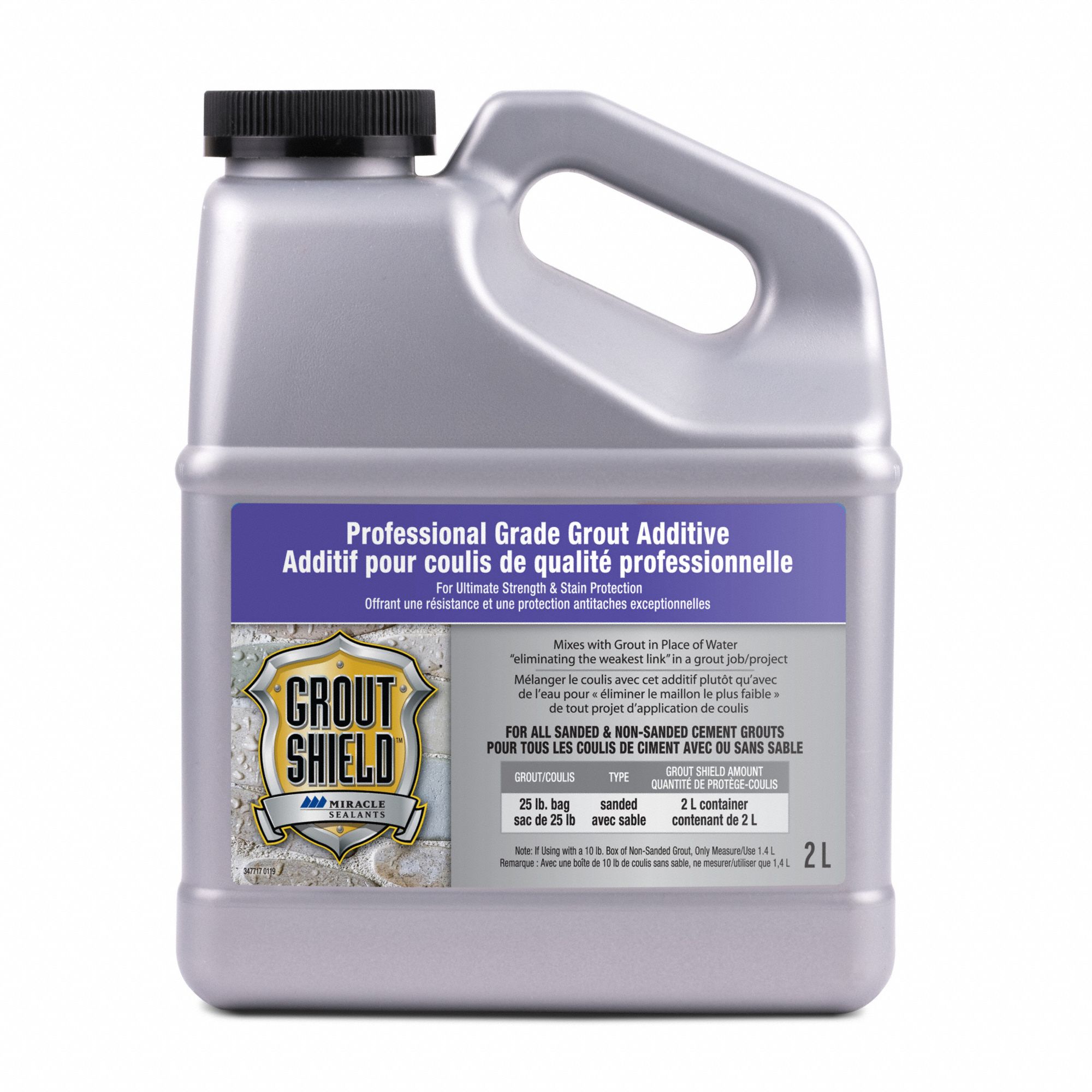 MIRACLE GROUT SHIELD SEALER, 2 L, 10 DAY CURE, 45 MIN WORK TIME, STAIN/WATER RESISTANT