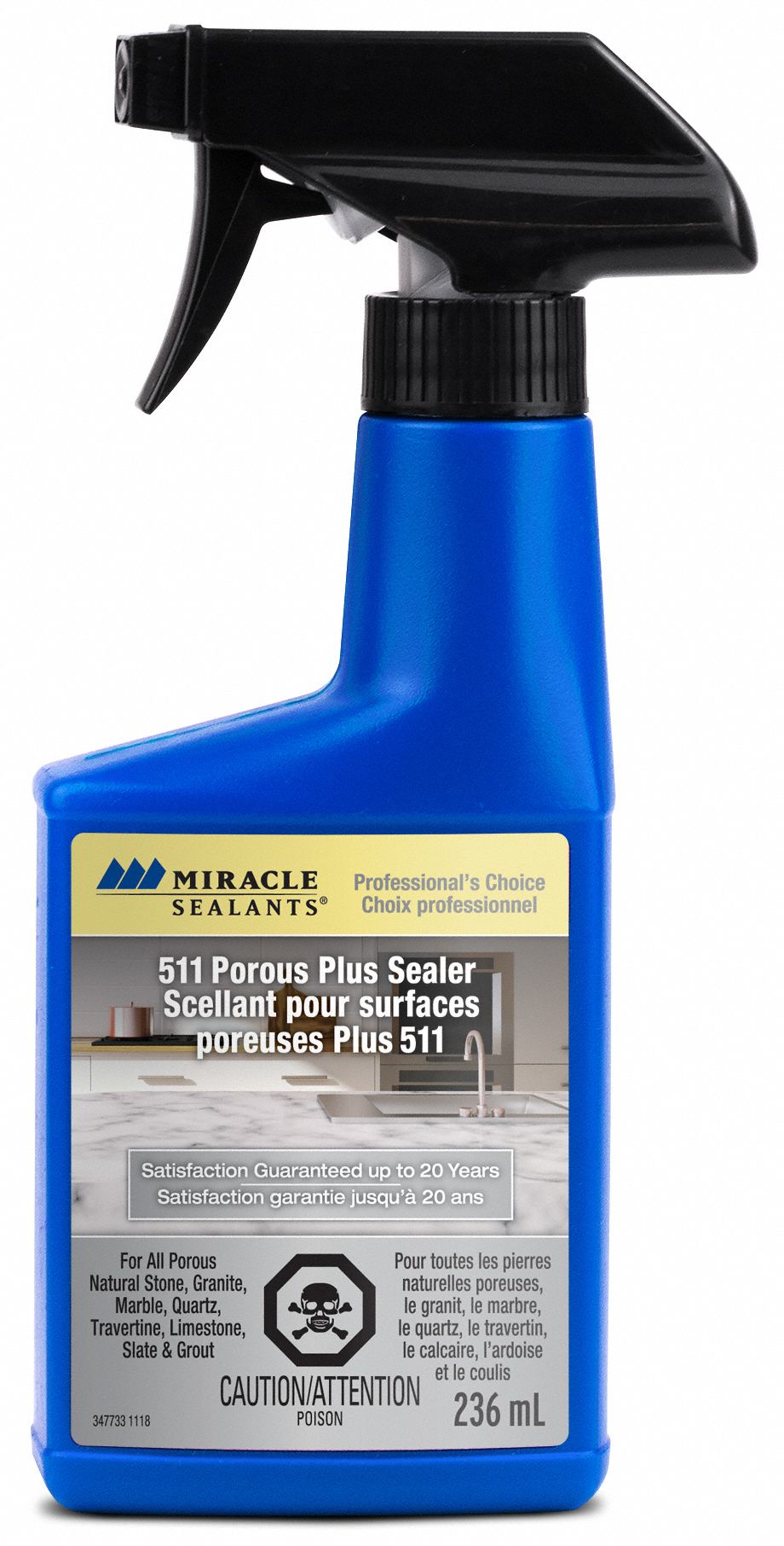 MIRACLE 511 SEALANT, 236 ML, 3 DAY CURE, 1 HR WORK TIME, MOISTURE/OIL/STAIN RESISTANT