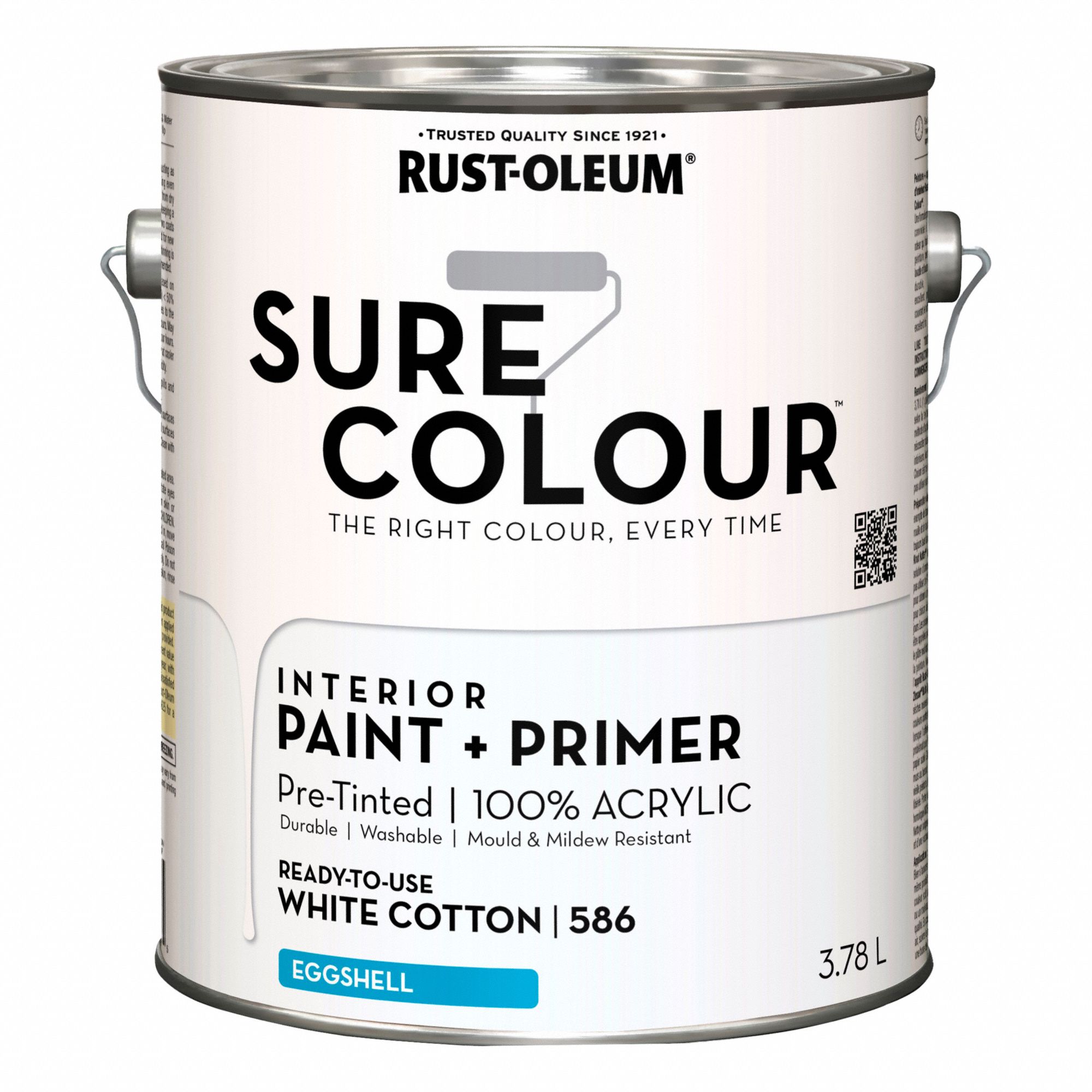 CEILING PAINT,WHITE COTTON,3.78 L
