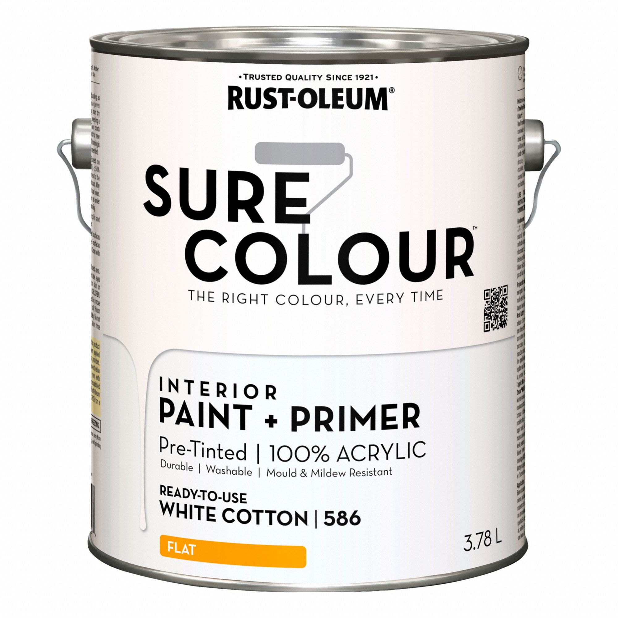 CEILING PAINT,WHITE COTTON,3.78 L