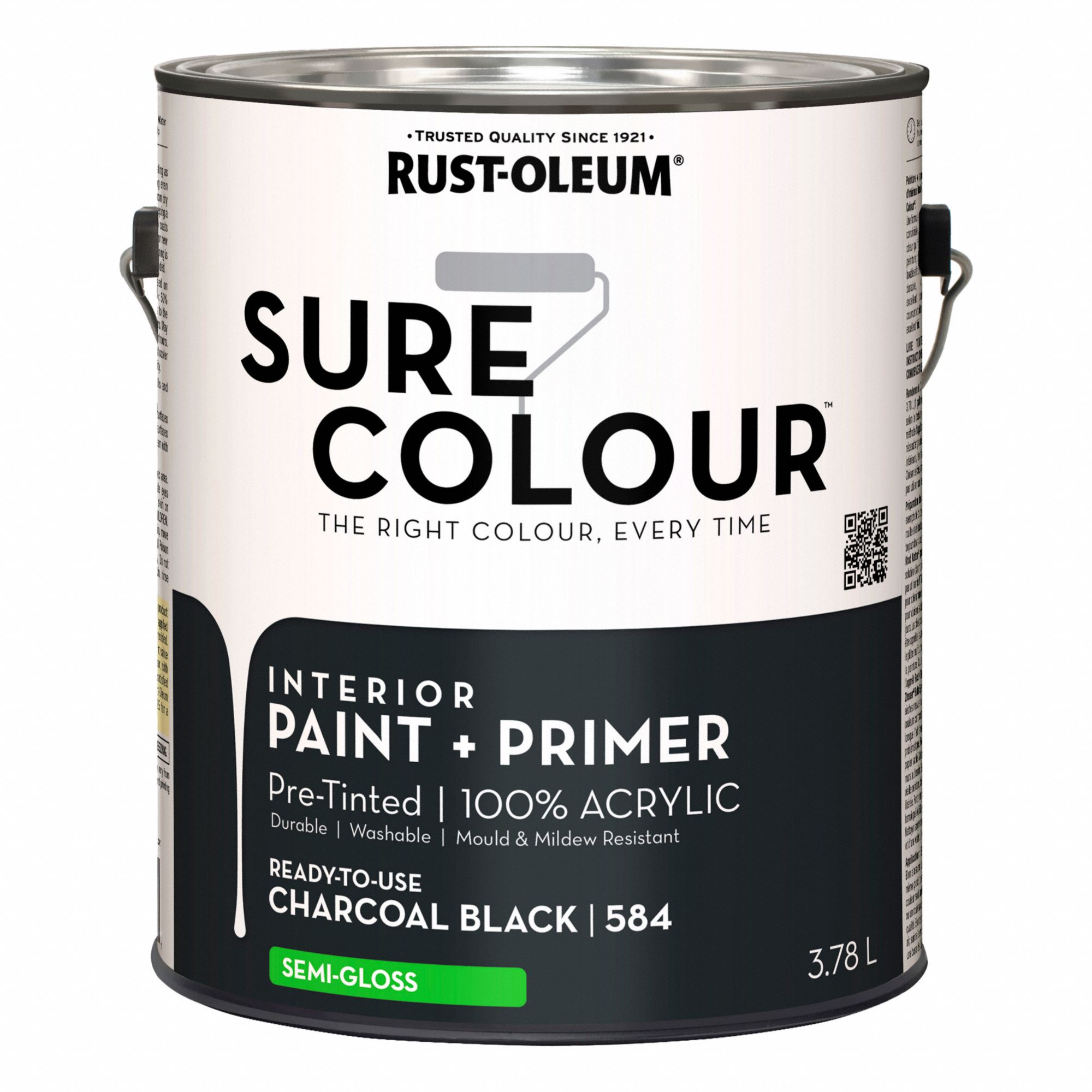 CEILING PAINT,CHARCOAL BLACK,3.78 L