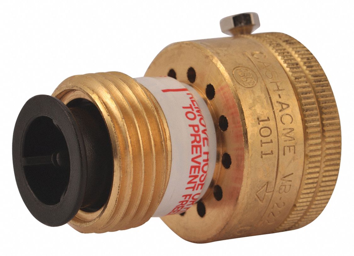 VACUUM BREAKER, SELF DRAINING, 125 PSI, 3/4 IN, FNPT X MNPT, 1-5/16 X 1-5/16 IN, BRASS