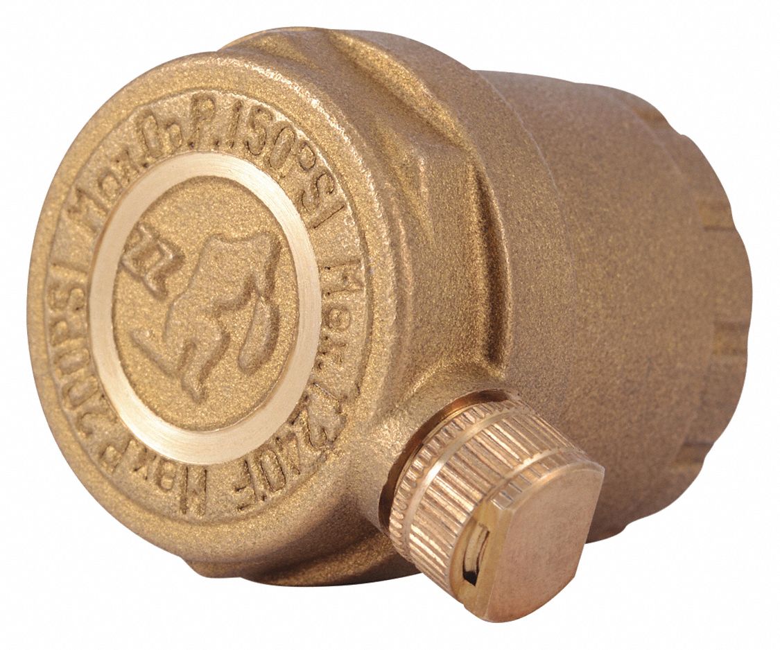 AIR VENT, 1/8 IN INLET, NPT, 1-15/16 X 1/4 IN, BRASS