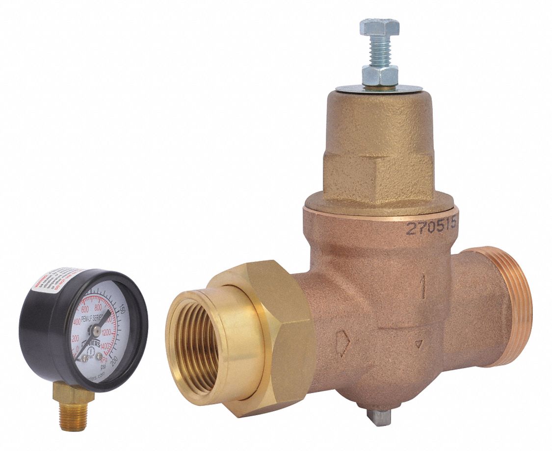 Régulateur De Pression Watts 3/8 LF215M1 – 0-50 PSI, Basse Pression, Laiton, Neuf