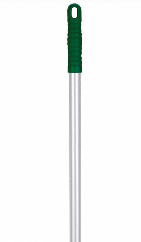 BROOM HANDLE,ALUMINUM,GREEN,33 IN